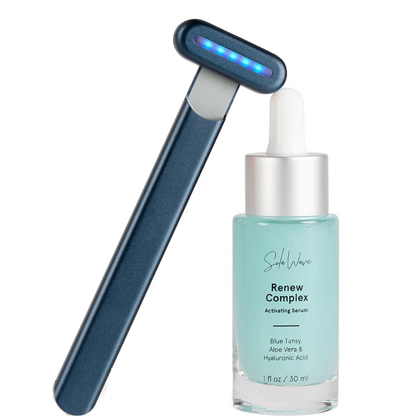 Solawave Anti-Breakout Skincare Wand with Blue Light Therapy & Serum Kit