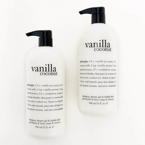 philosophy Vanilla Coconut shampoo, bath & shower gel