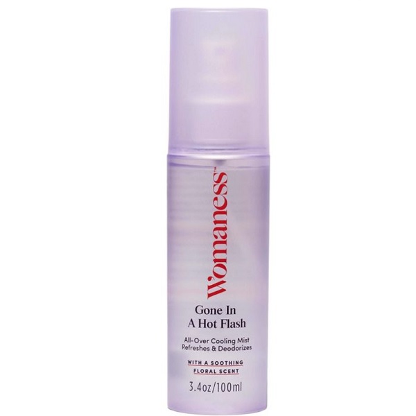Womaness Gone In A Hot Flash All-Over Cooling Mist Refreshes and Deodorizes Menopause Skincare - 1.7 fl oz