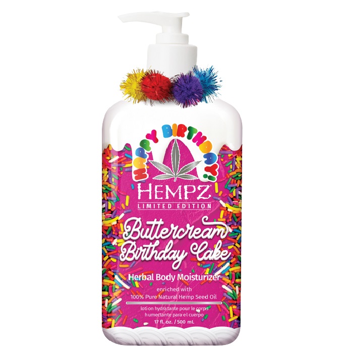 Hempz Limited Edition Buttercream Birthday Cake Herbal Body Moisturizer