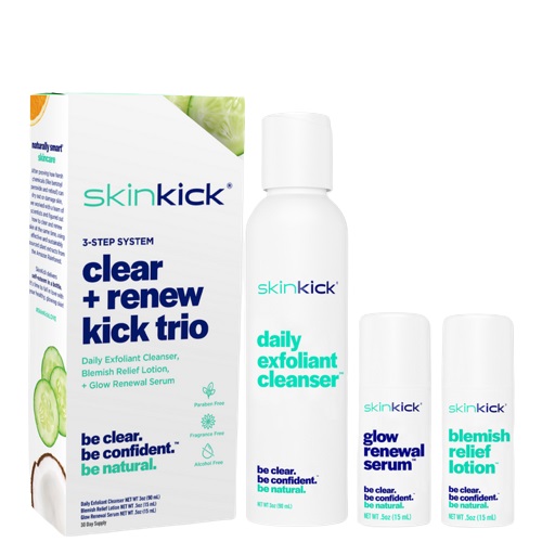 SkinKick Naturally Smart Clear + Renew Kick Trio