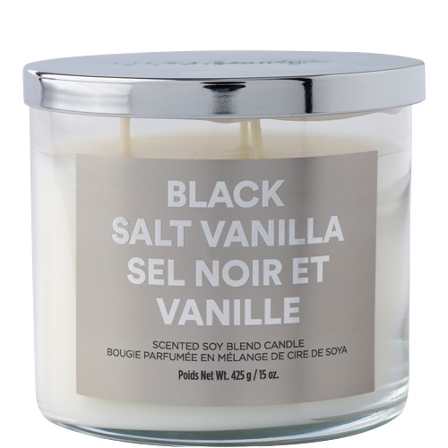 Ulta Black Salt Vanilla Scented Soy Blend Candle