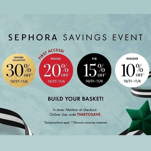 Sephora Fall Savings Event 2023 Rouge members 20% OFF