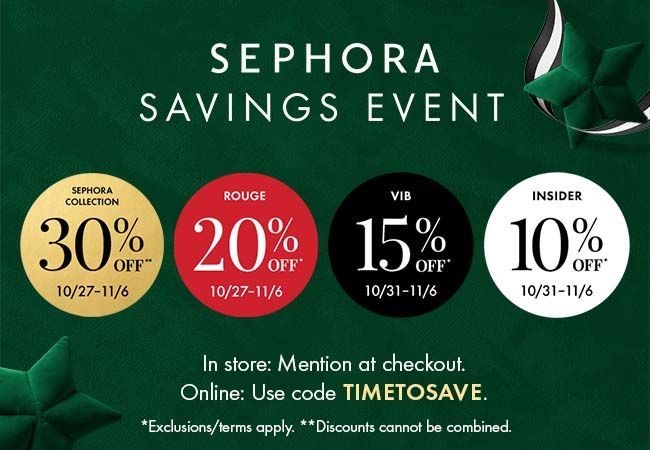 Sephora Fall Savings Event