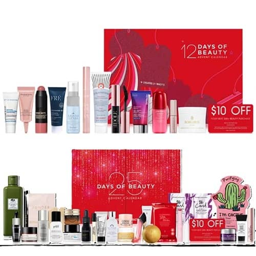 Macy's 25 Day & 12 Day 2023 Advent Calendars 50 OFF Beauty Deals BFF