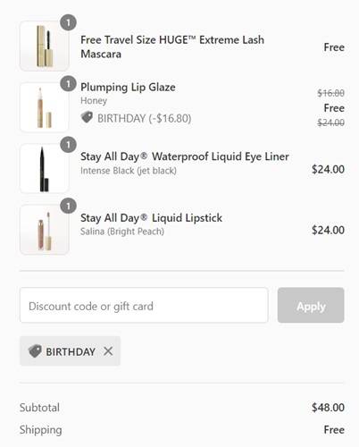 Stila promo deals code 2017